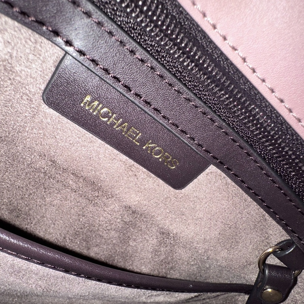 Michael Kors Tatiana Medium Leather Satchel- Turffle/Mushroom NWOT MSRP: $398.00 - Picture 12 of 15